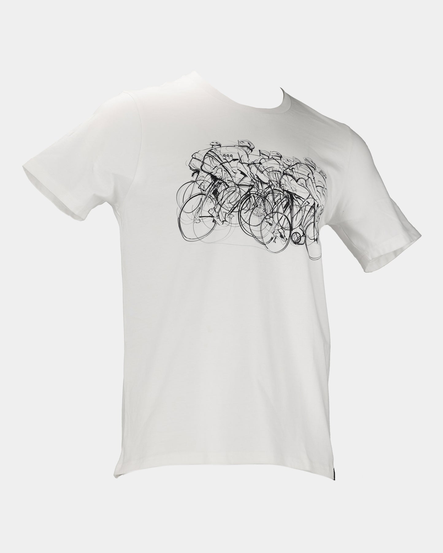 Cycling Men's White T-Shirt