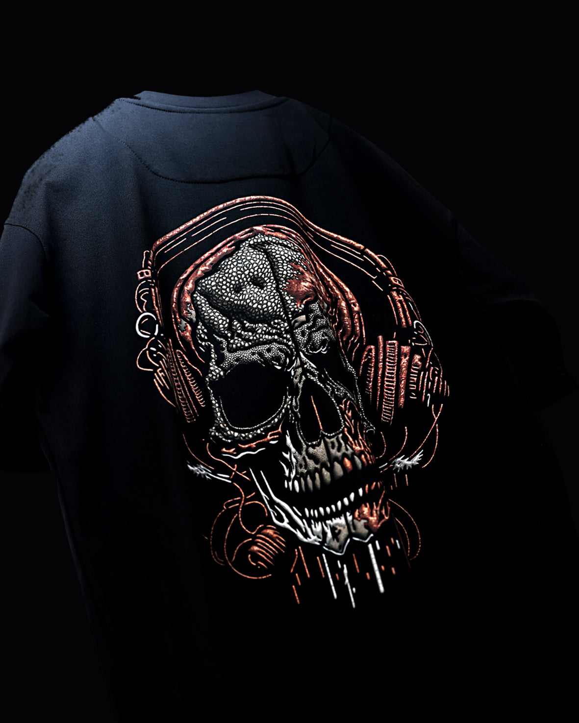 Headphone Skull Oversized T-shirt