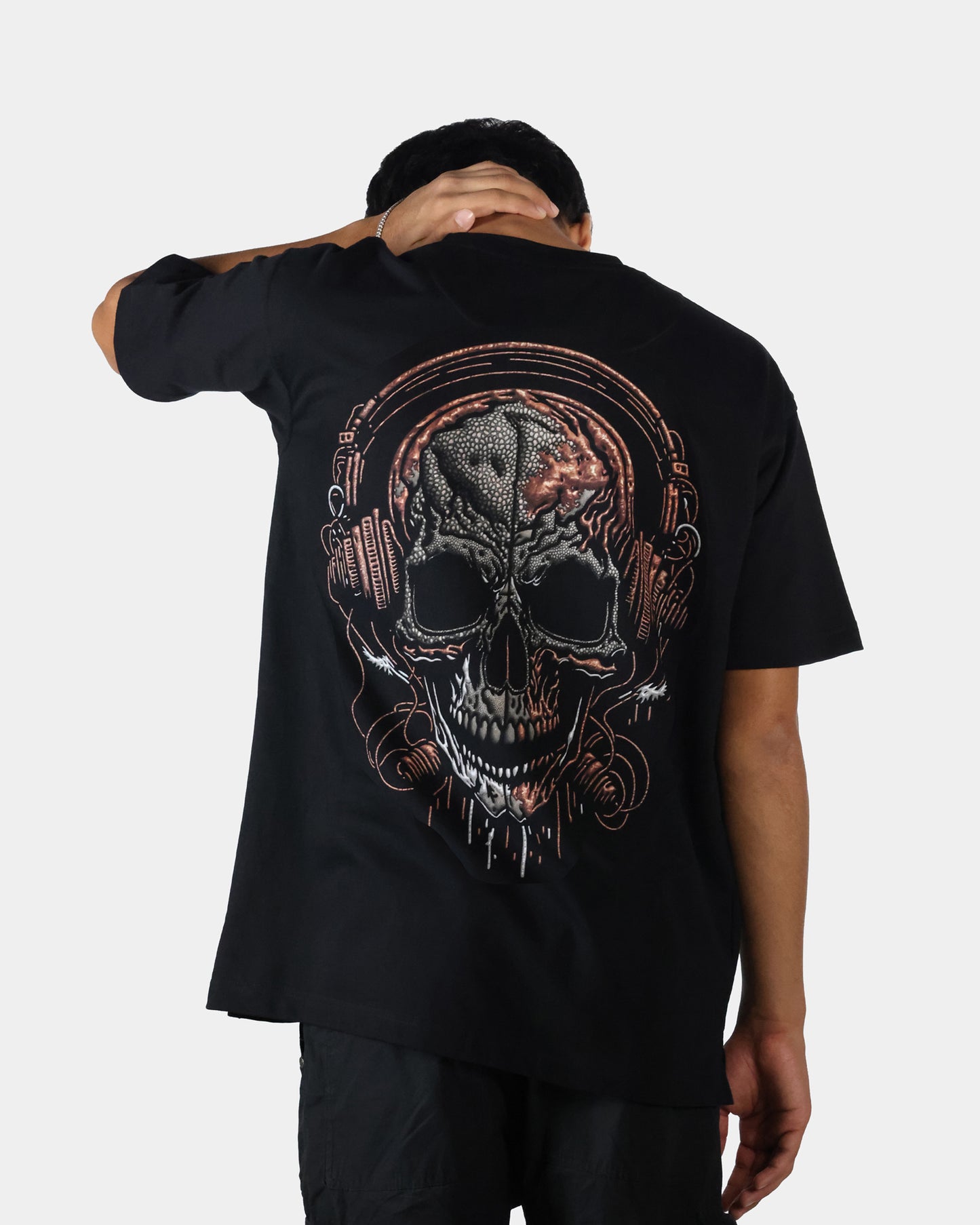 Headphone Skull Oversized T-shirt