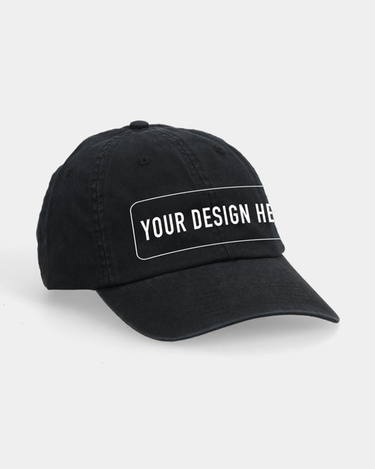 Custom Black Dad Cap