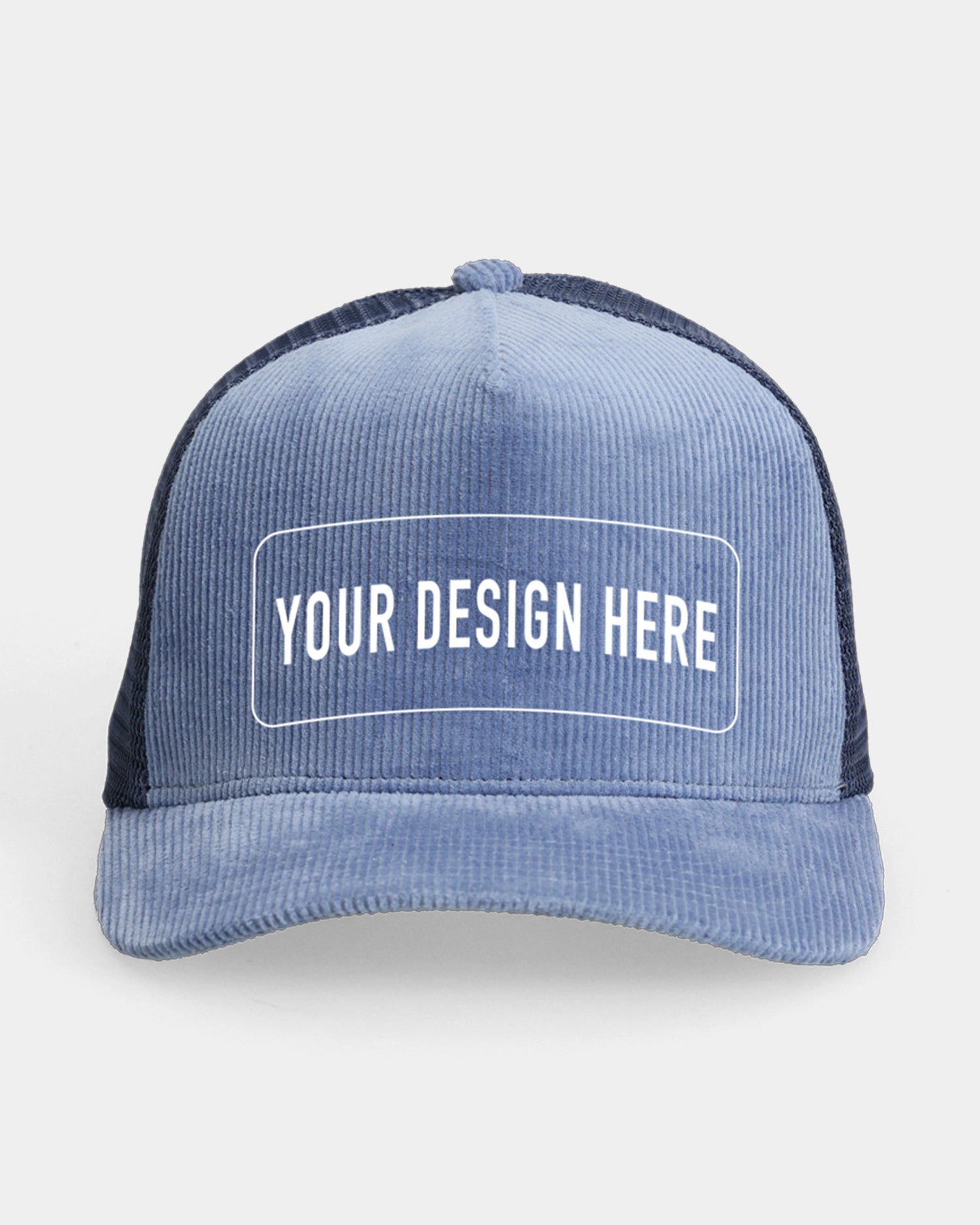 Custom Embroidered Blue Trucker Cap – Design Yours 999TEE – 999Tee
