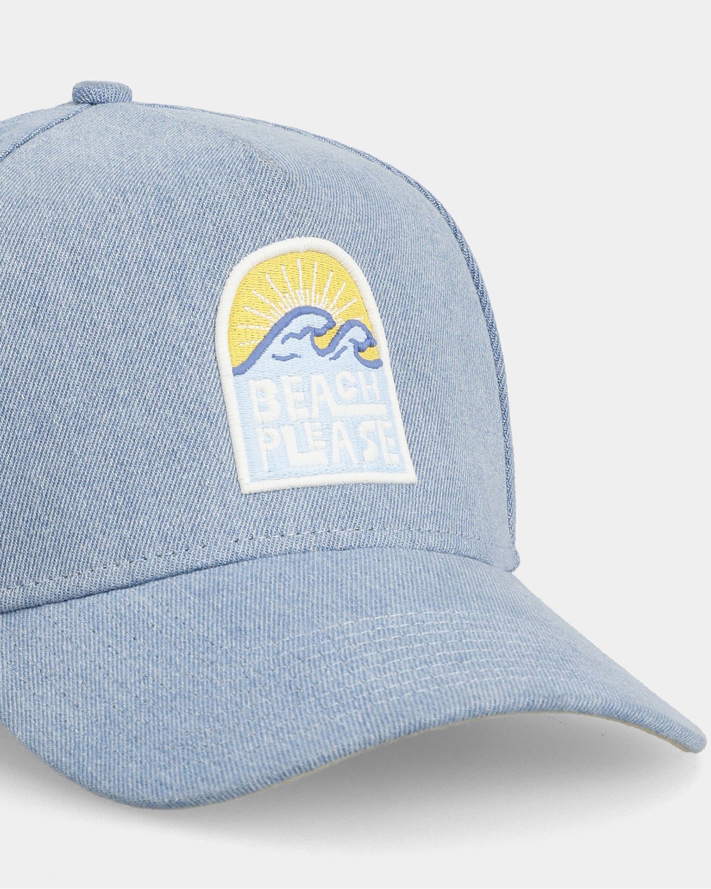Beach Please Denim Cap