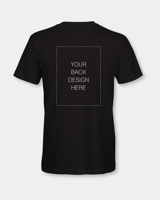 Custom Black Regular Fit Men's T-shirt