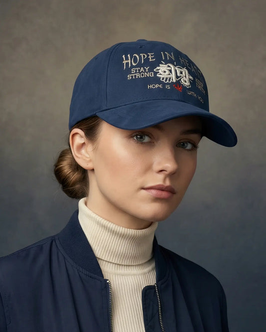 Hope In Heart Suede Baseball Cap