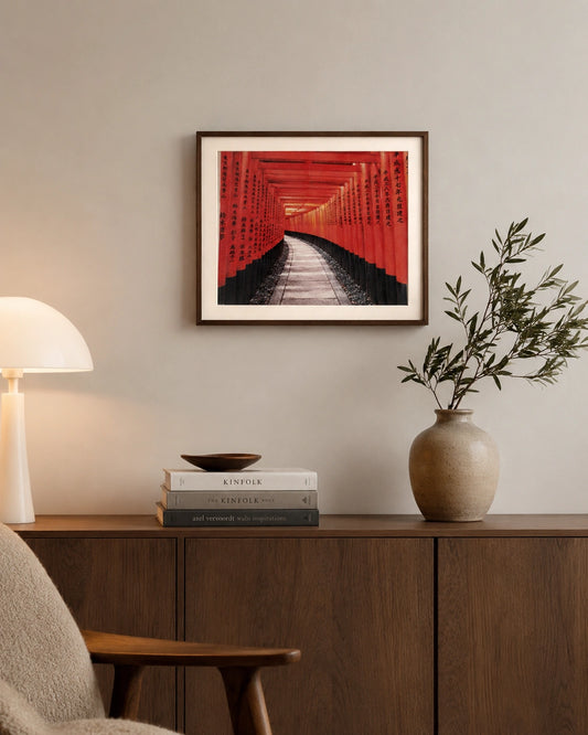 Red Torii Pathway Canvas Wall Art
