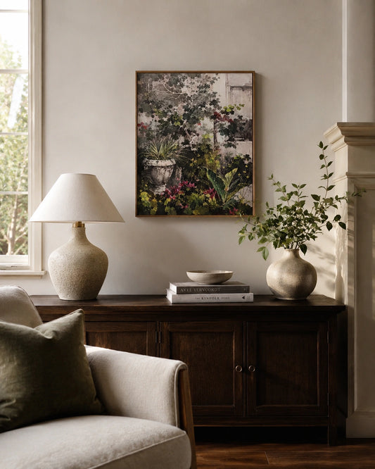 Garden Corner Calm Canvas Wall Art