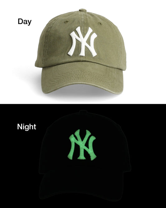 NY Glow in the Dark Dad Cap // Olive