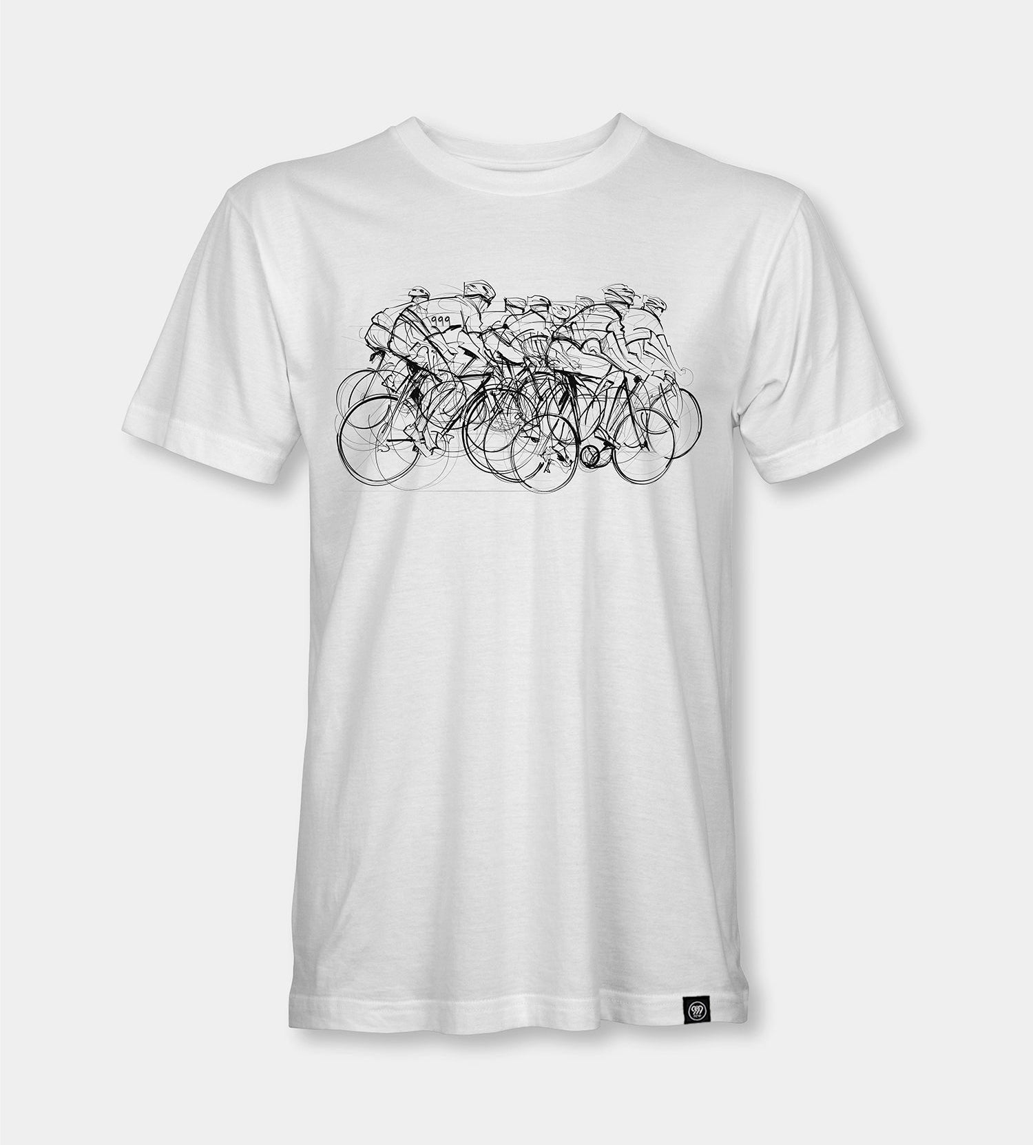 Cycling Men's White T-Shirt