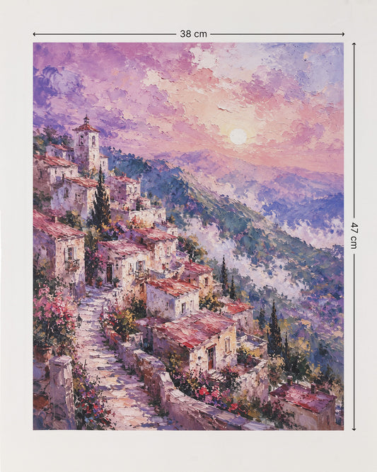 Sunset Hill Village Canvas Wall Art