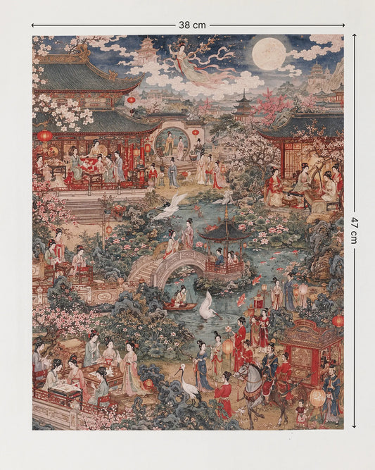 Celestial Lotus Garden Canvas Wall Art