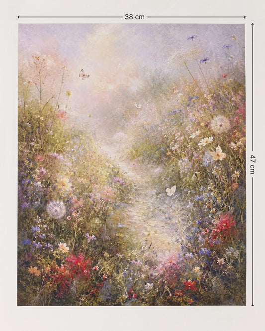 Wildflower Morning Path Canvas Wall Art