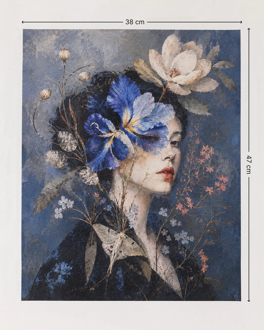 Blue Iris Muse Canvas Wall Art
