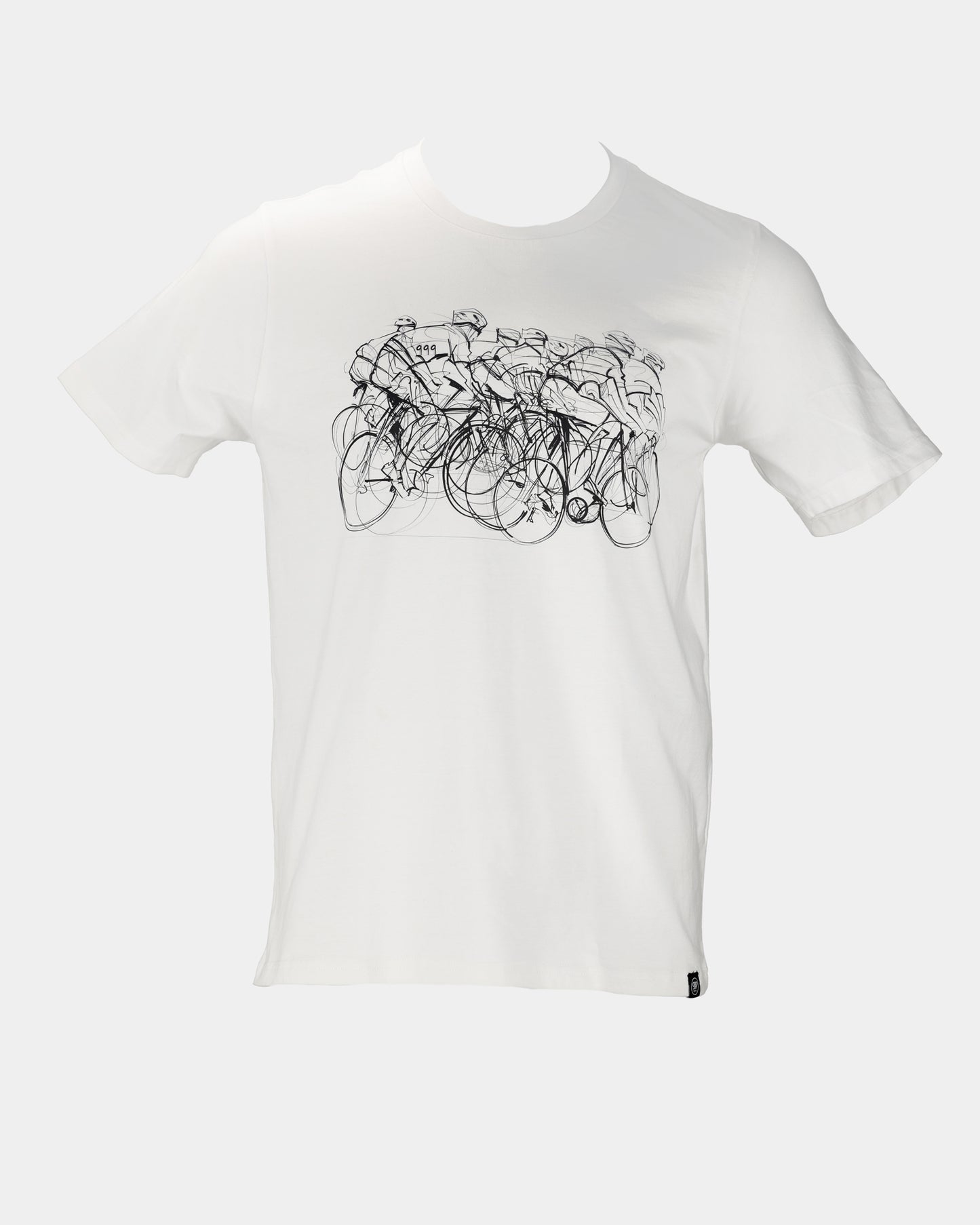 Cycling Men's White T-Shirt