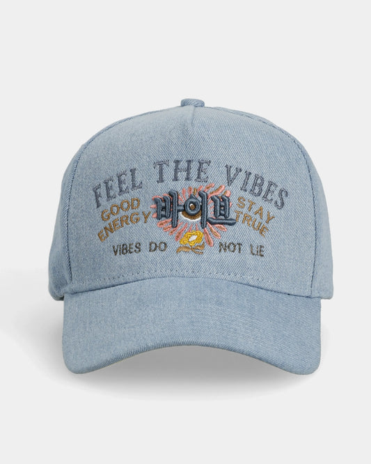 Feel the Vibes Denim Cap