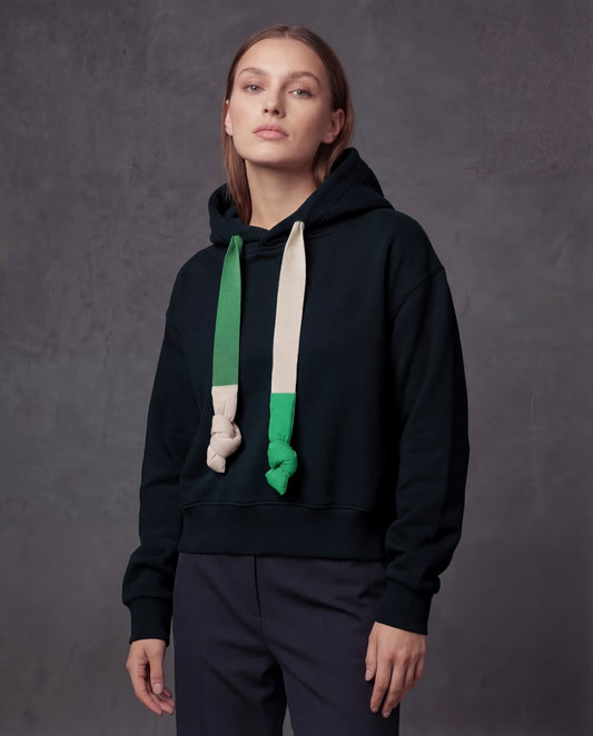 Lime Knot Women’s Hoodie - Black