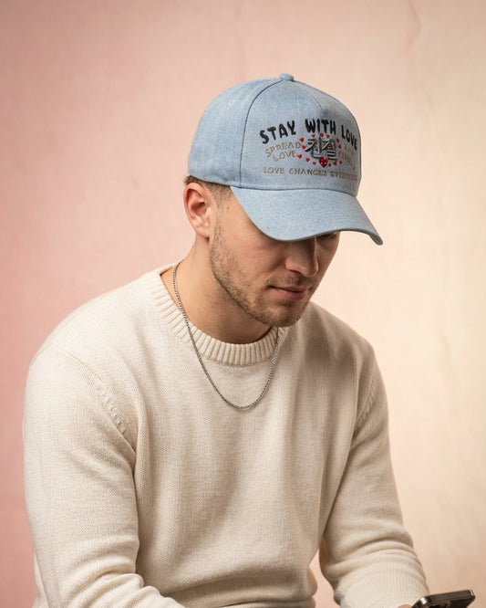 Stay with Love Denim Cap