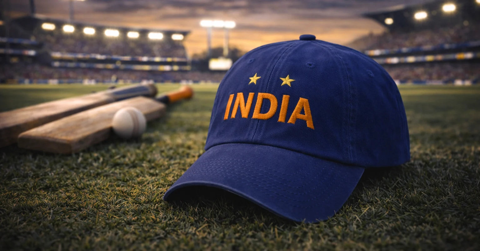 India Matchday Caps: Clean Embroidery for Matchdays and Everyday Fits