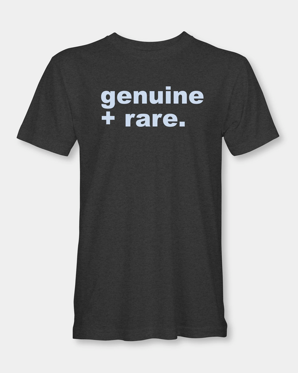 Genuine + Rare Men’s T-Shirt - Charcoal Melange