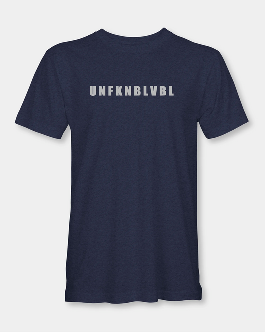 UNFKNBLVBL Men’s T-Shirt - Denim Melange