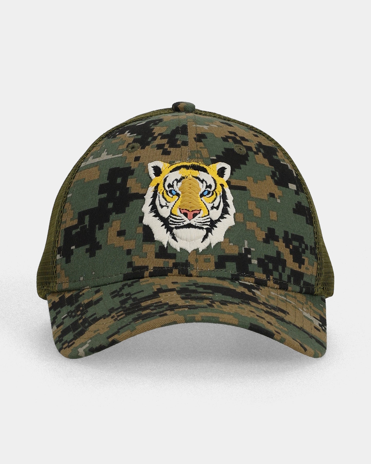Tiger Camo Green Trucker Cap