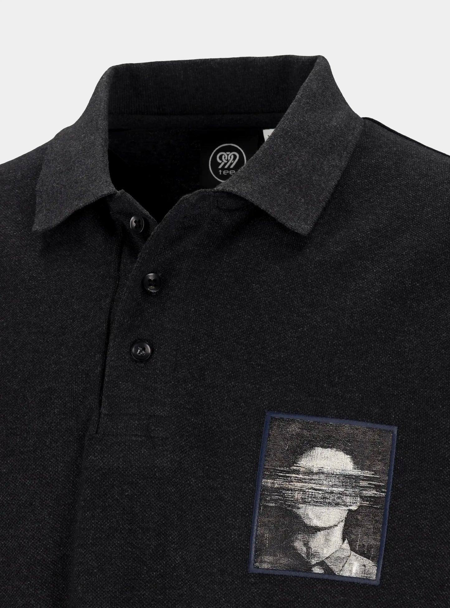 Glitch Portrait Men’s Polo Shirt