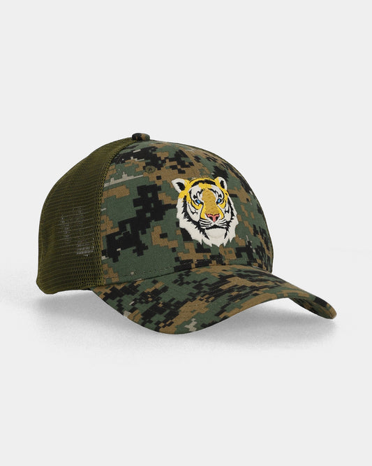 Tiger Camo Green Trucker Cap
