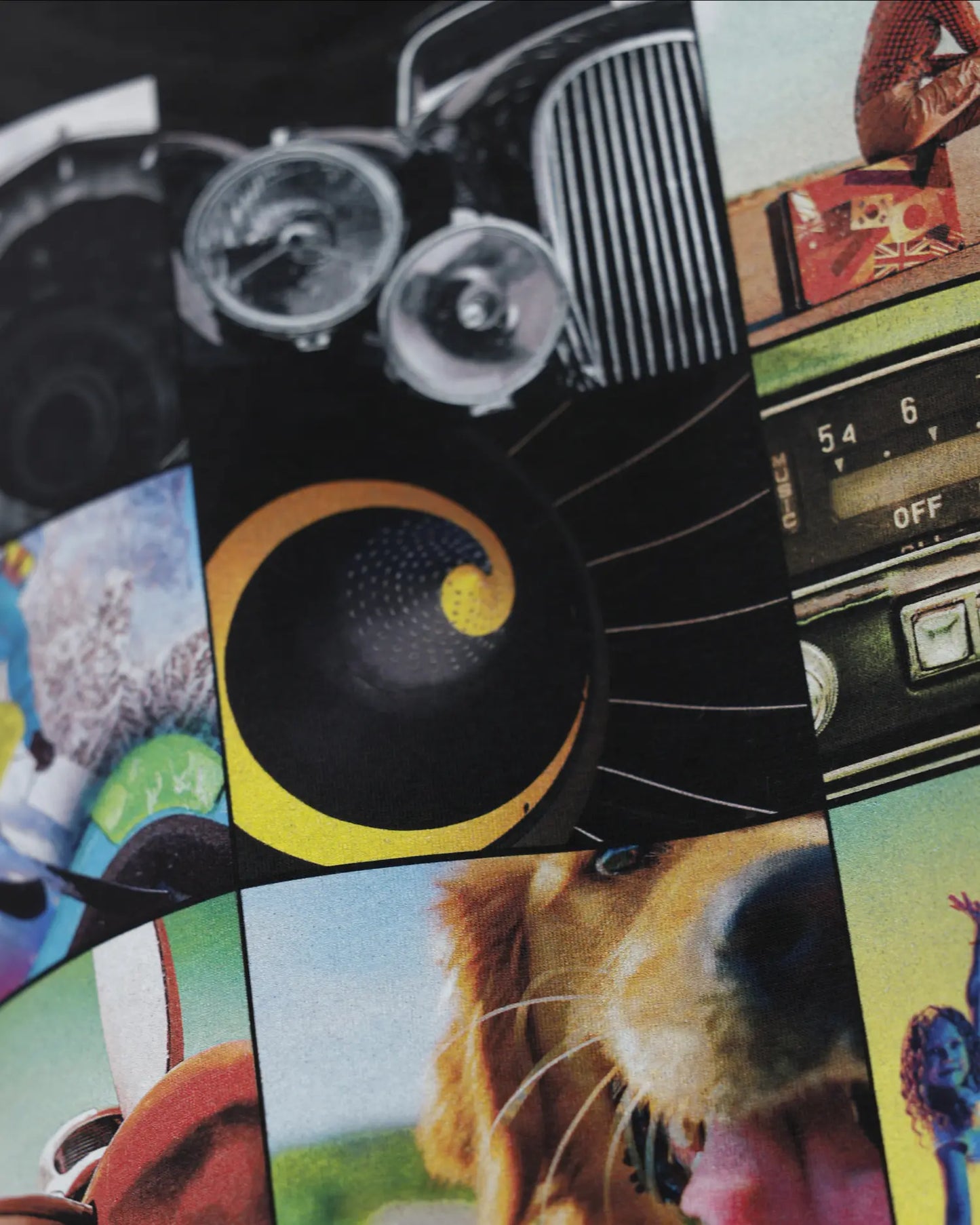 Grid Women's Black T-Shirt