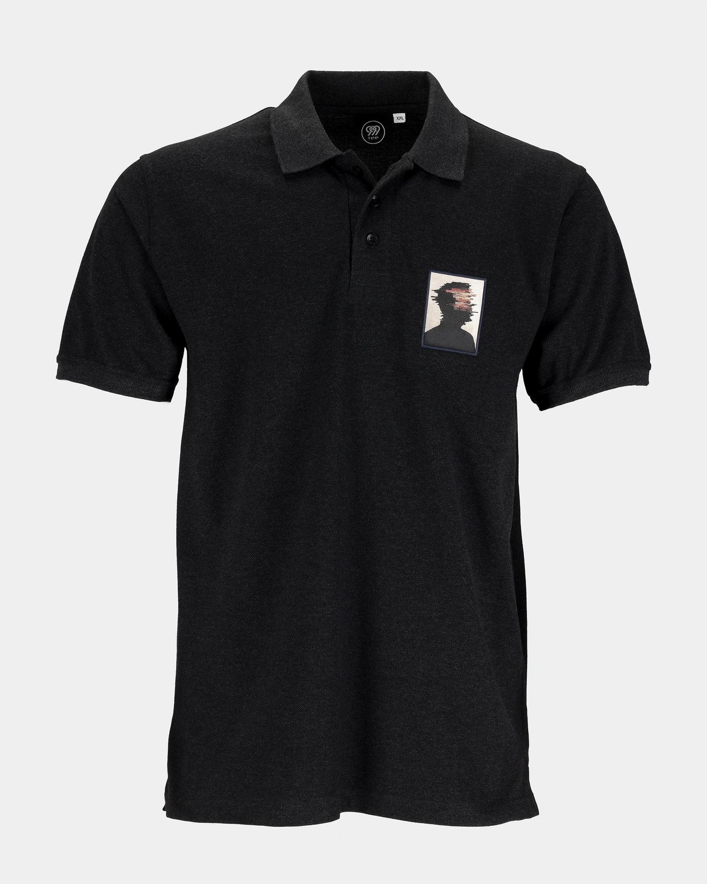 Glitch Silhouette Men’s Polo Shirt