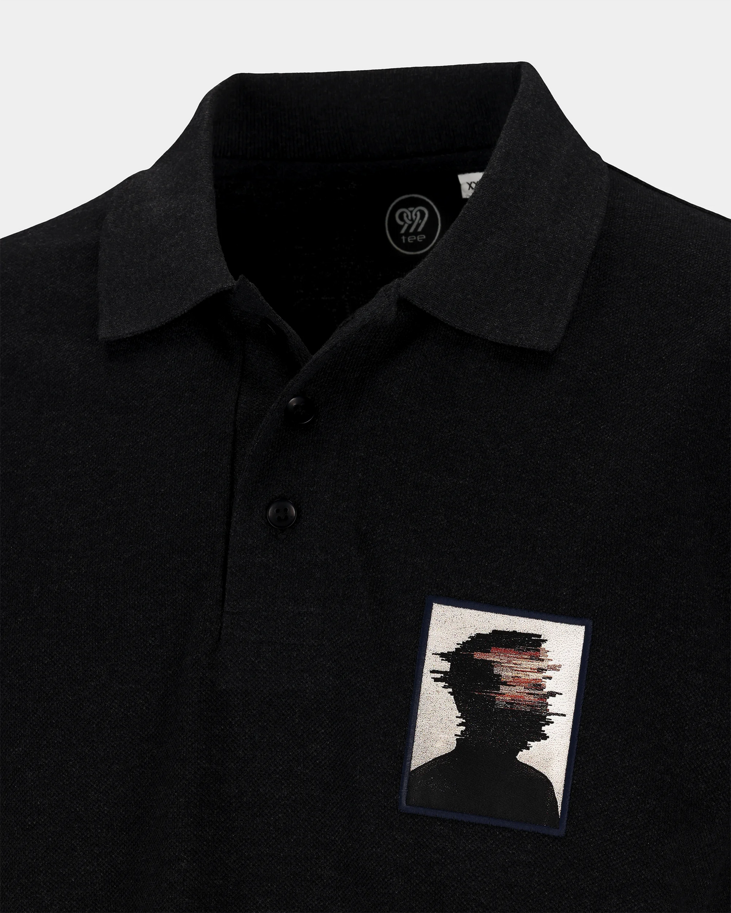 Glitch Silhouette Men’s Polo Shirt