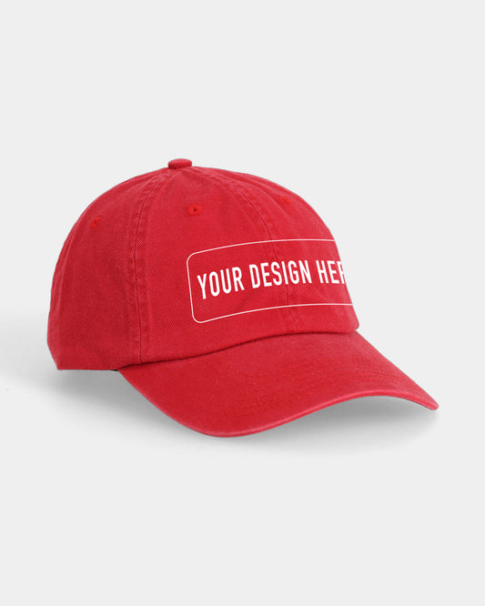 Custom Red Dad Cap