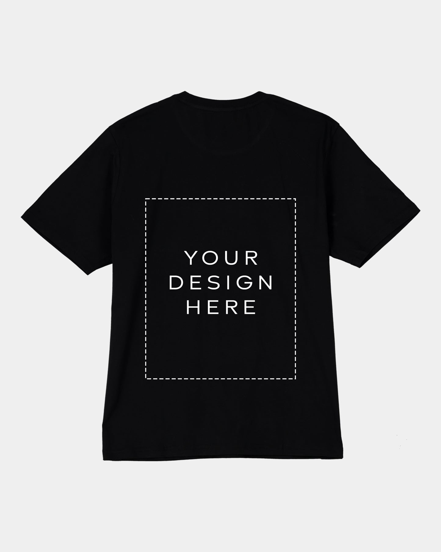 Custom Black Regular Fit Men's T-shirt