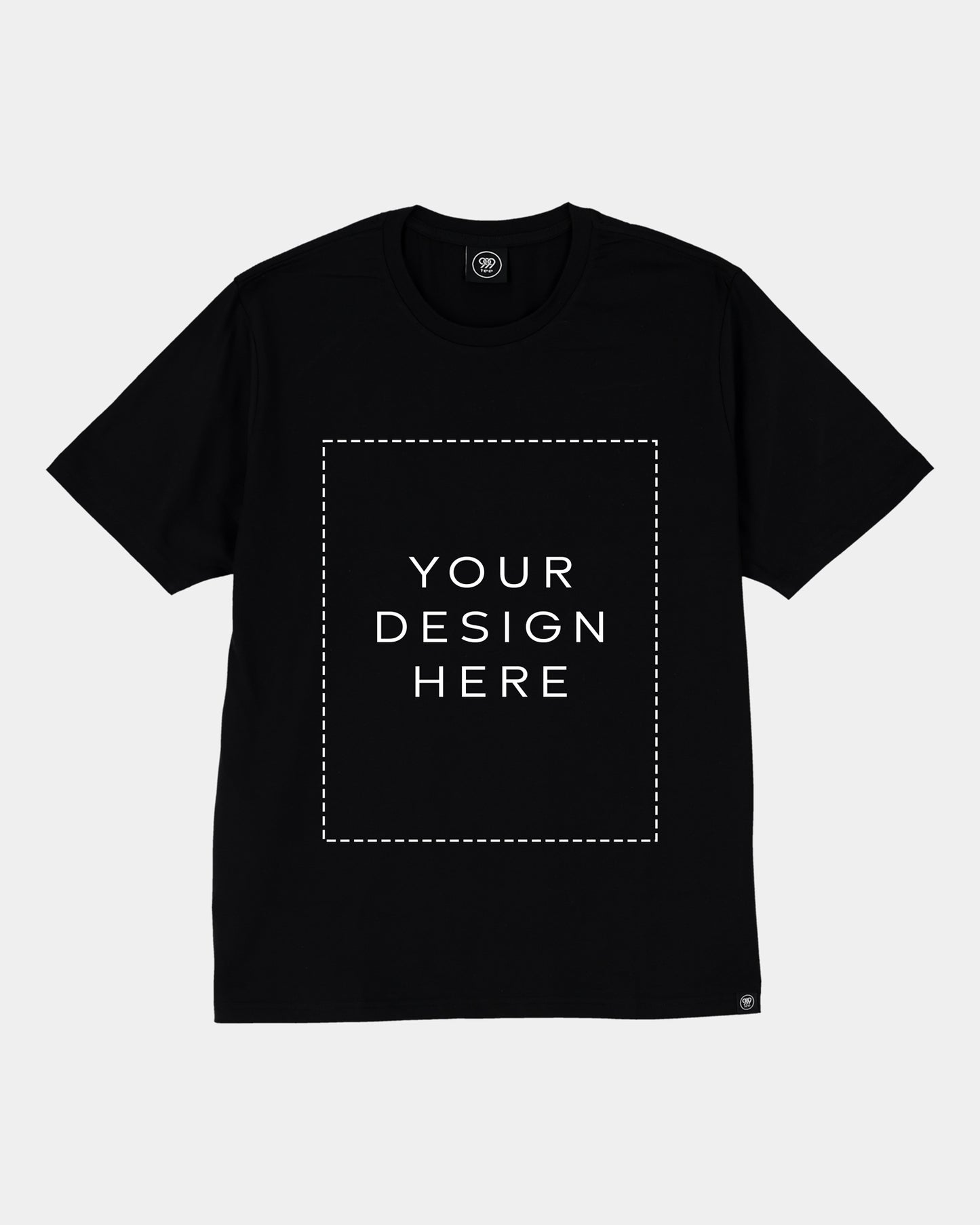 Custom Black Regular Fit Men's T-shirt