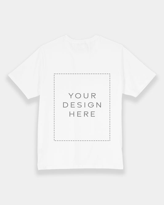 Custom White Regular Fit Men's T-shirt