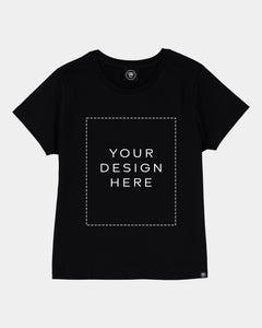 Custom Black Regular Fit Women's T-shirt