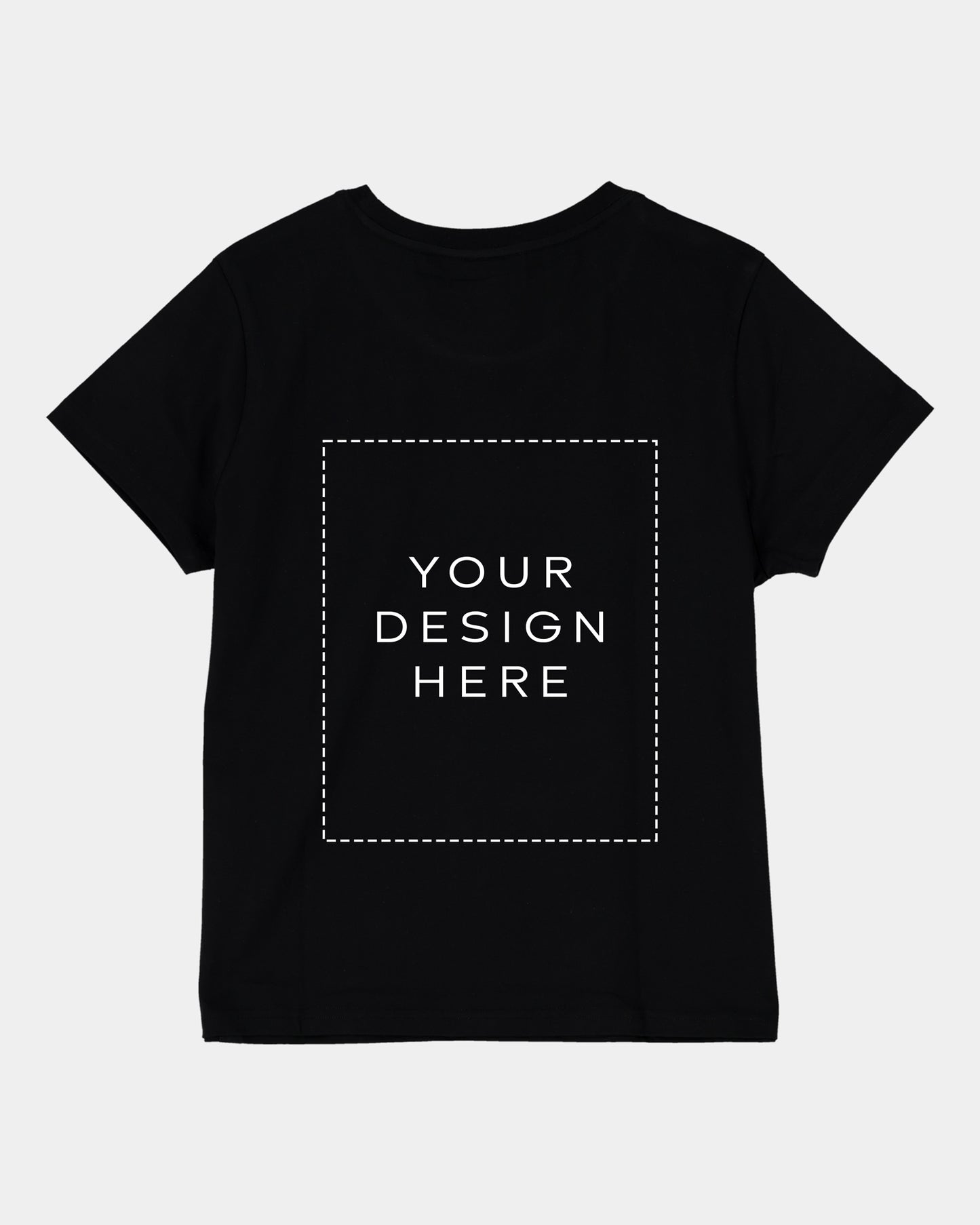 Custom Black Regular Fit Women's T-shirt