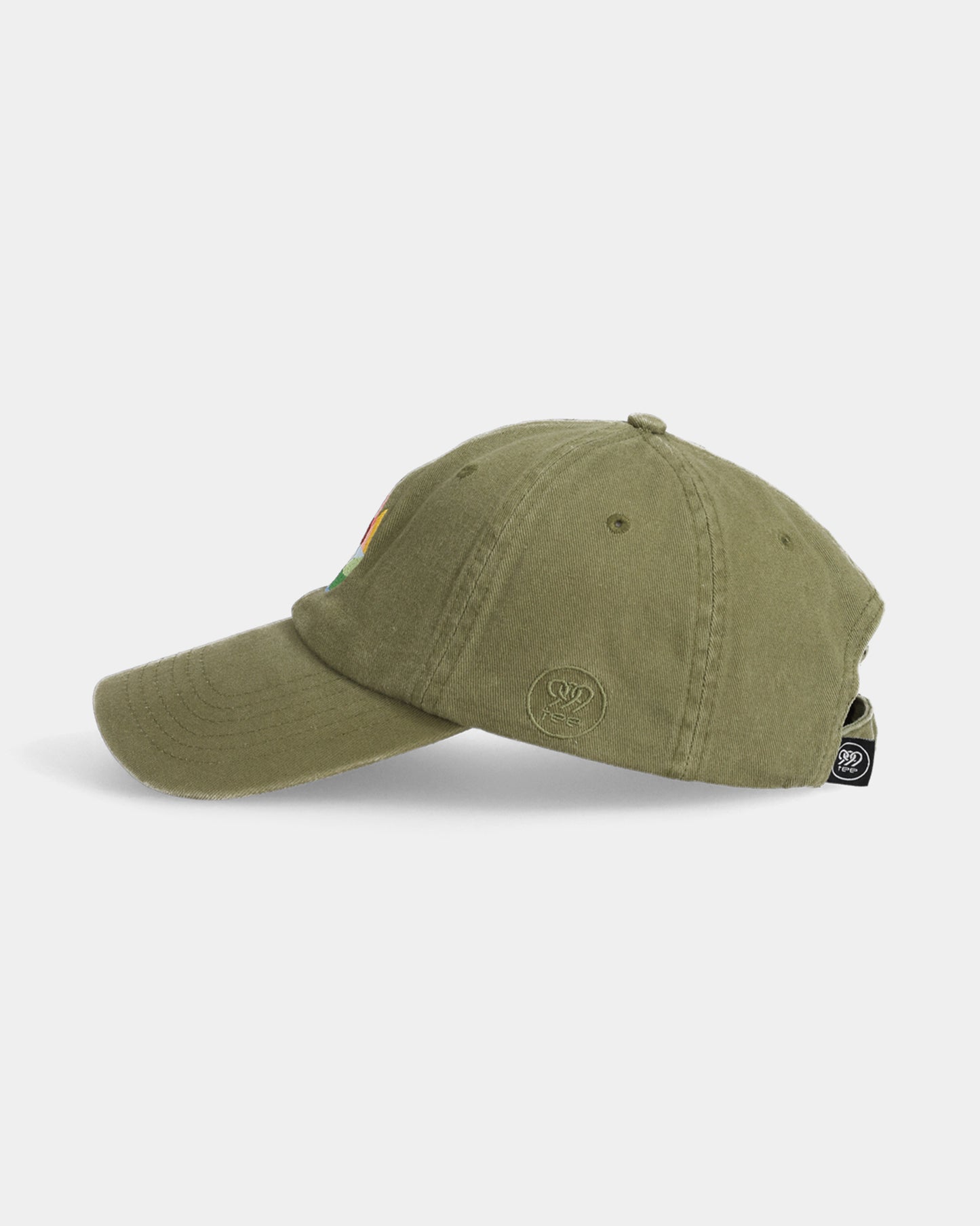 Mountains Olive Dad Cap