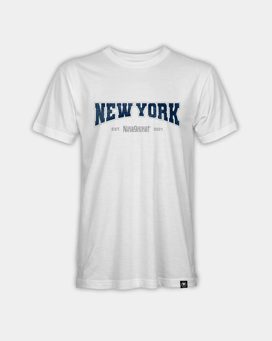 New York Mens White T-shirt