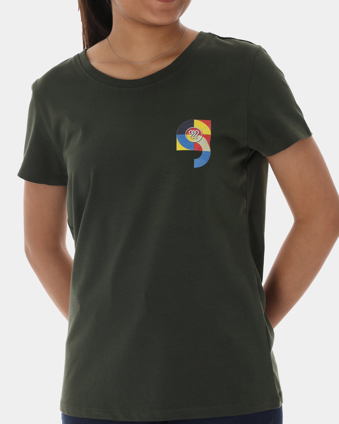 Bauhaus Vibes Women's Olive T-Shirt