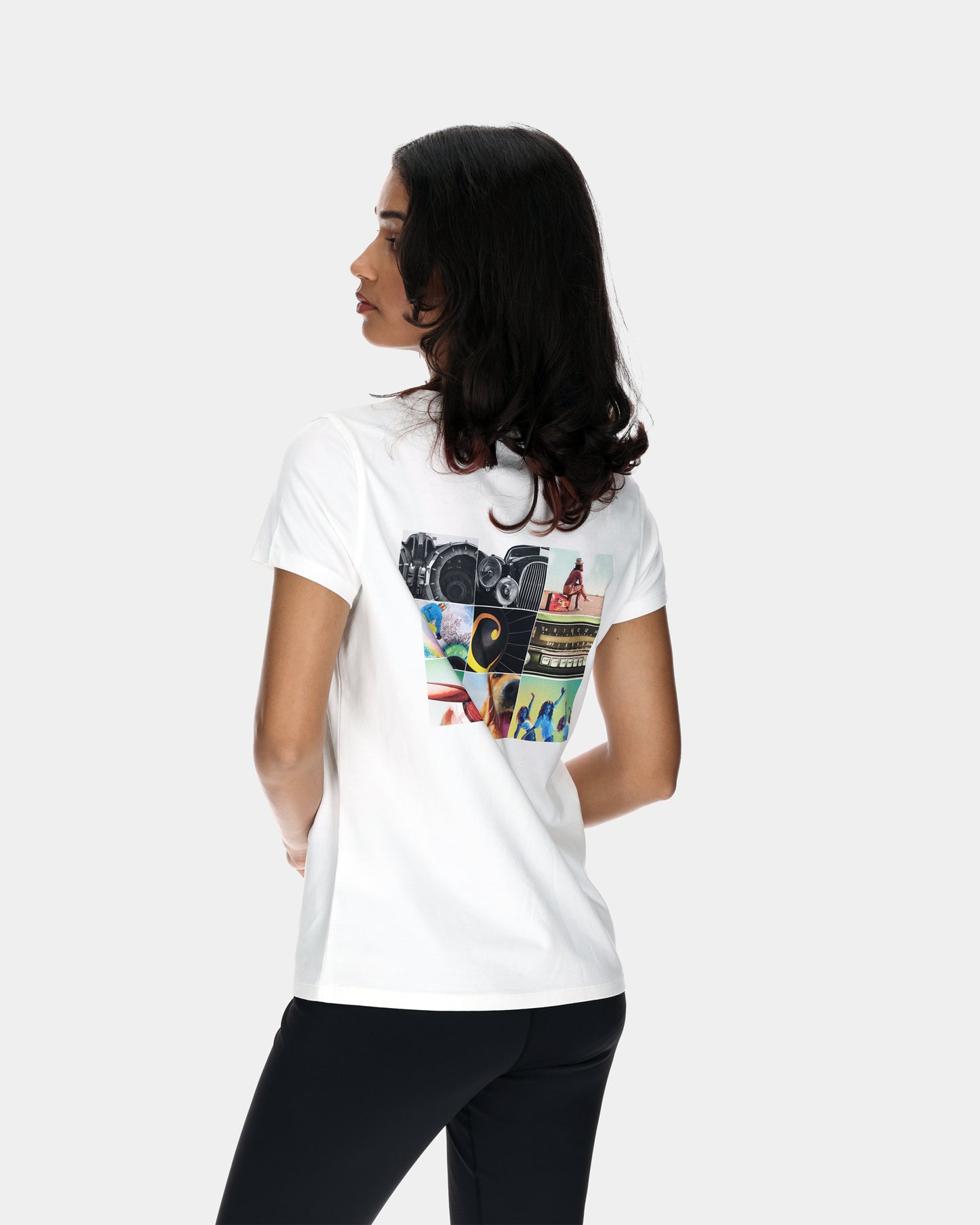 Grid Women's White T-Shirt