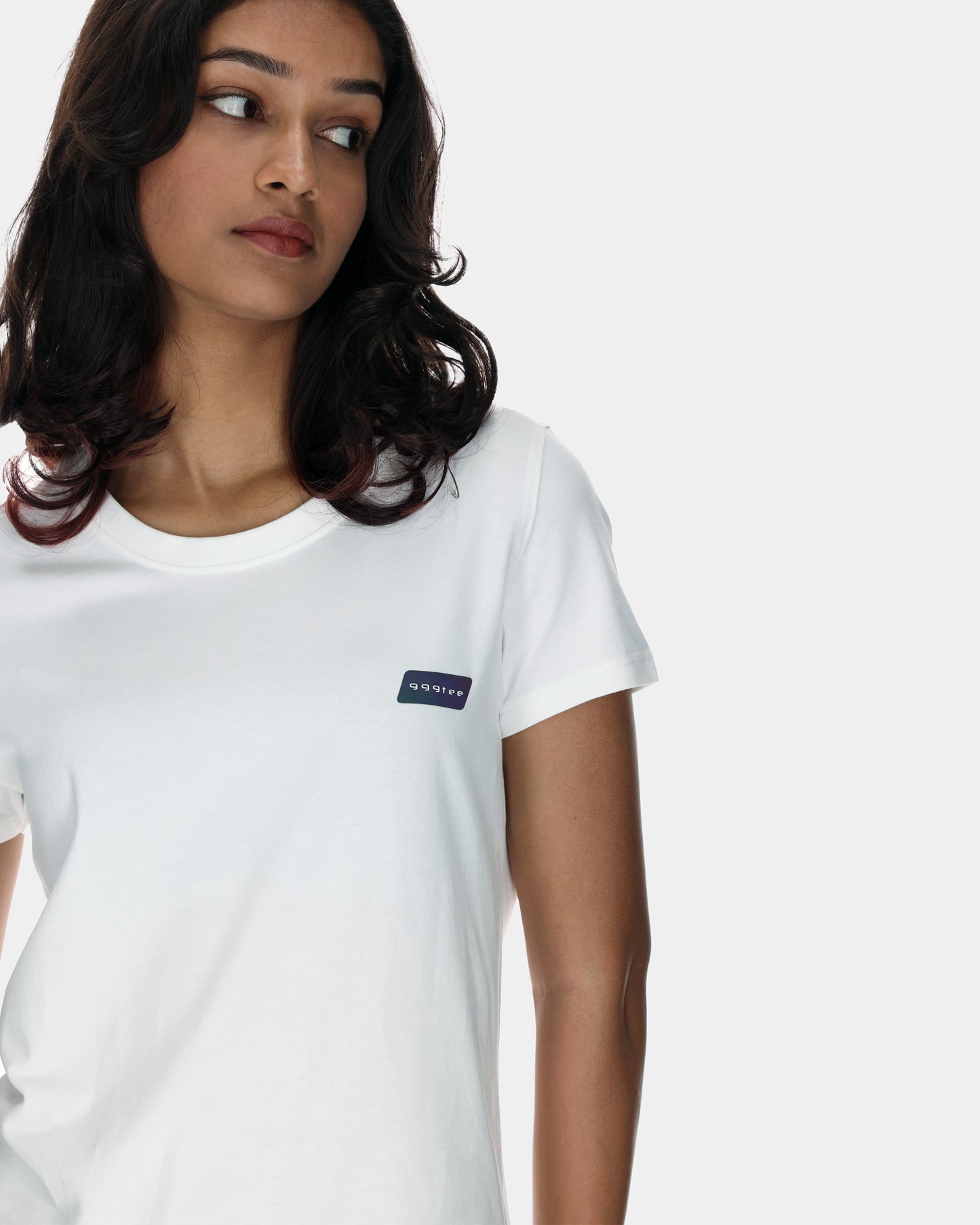 Grid Women's White T-Shirt