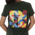 Bauhaus Vibes Women's Olive T-Shirt