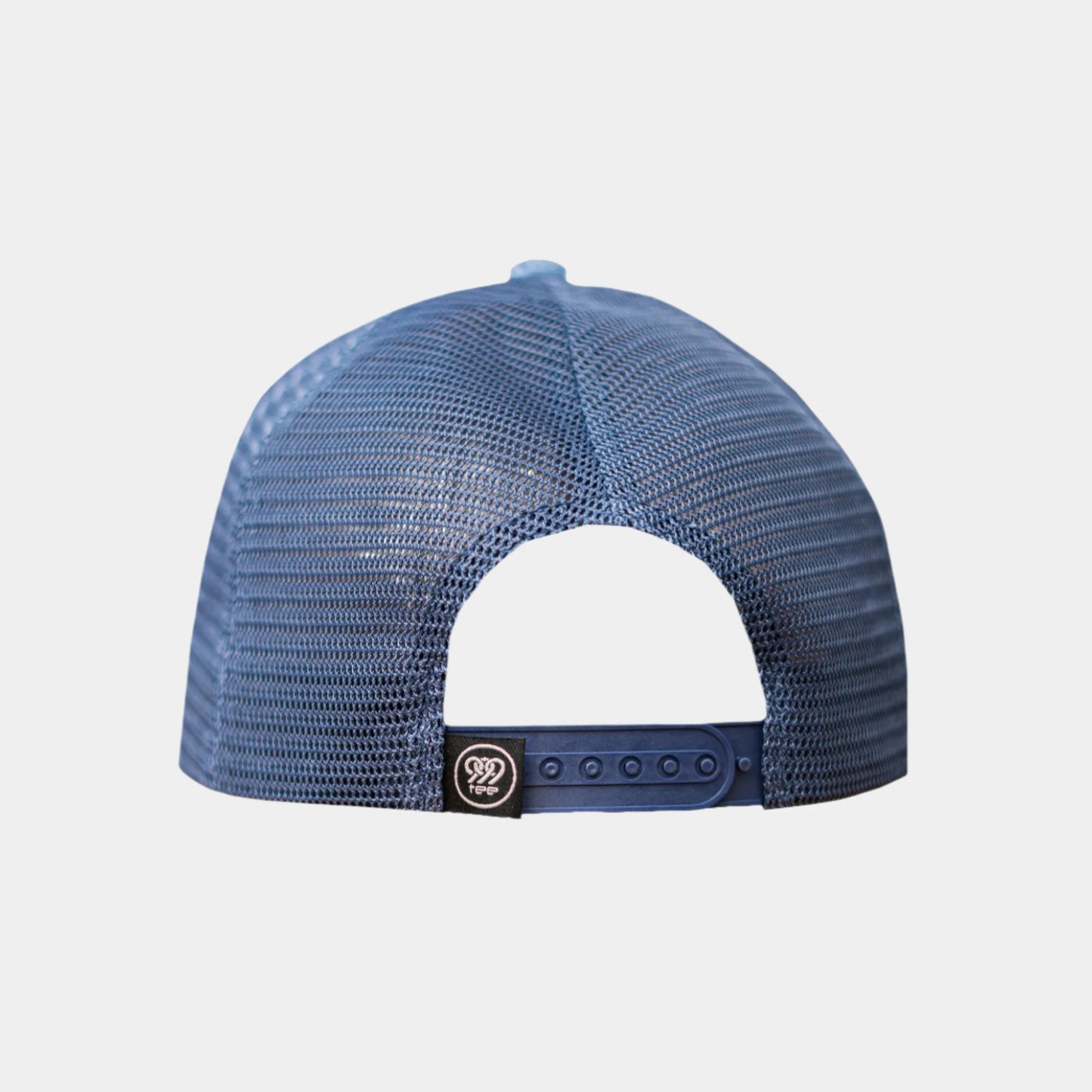 999Tee blue corduroy cap with 999tee logo embroidered on it using blue colored thread.