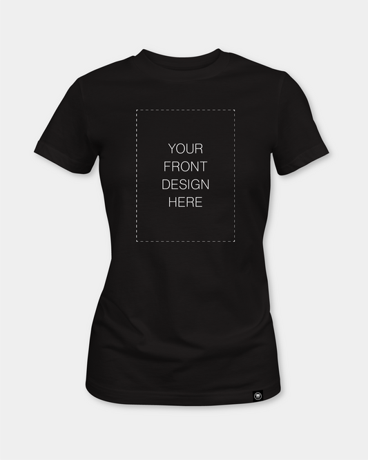 Custom Black Regular Fit Women's T-shirt