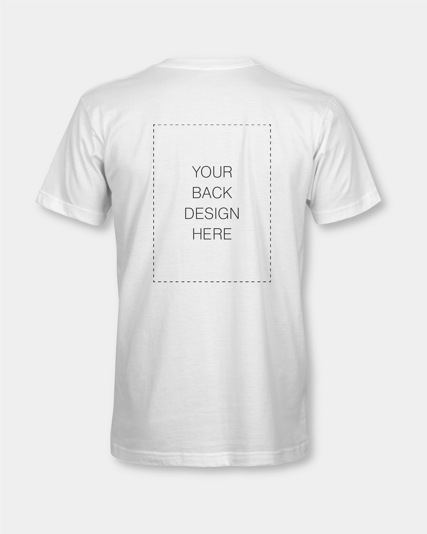 White t-shirt with space for customization on the back