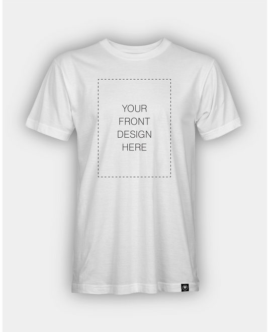 Custom White Regular Fit Men's T-shirt