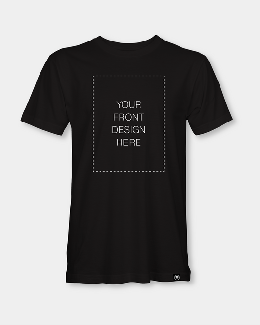 Custom Black Regular Fit Men's T-shirt