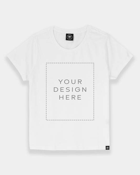 Custom White Regular Fit Women's T-shirt