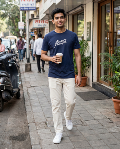 Pleasure Principle Men’s T-Shirt - Denim Melange