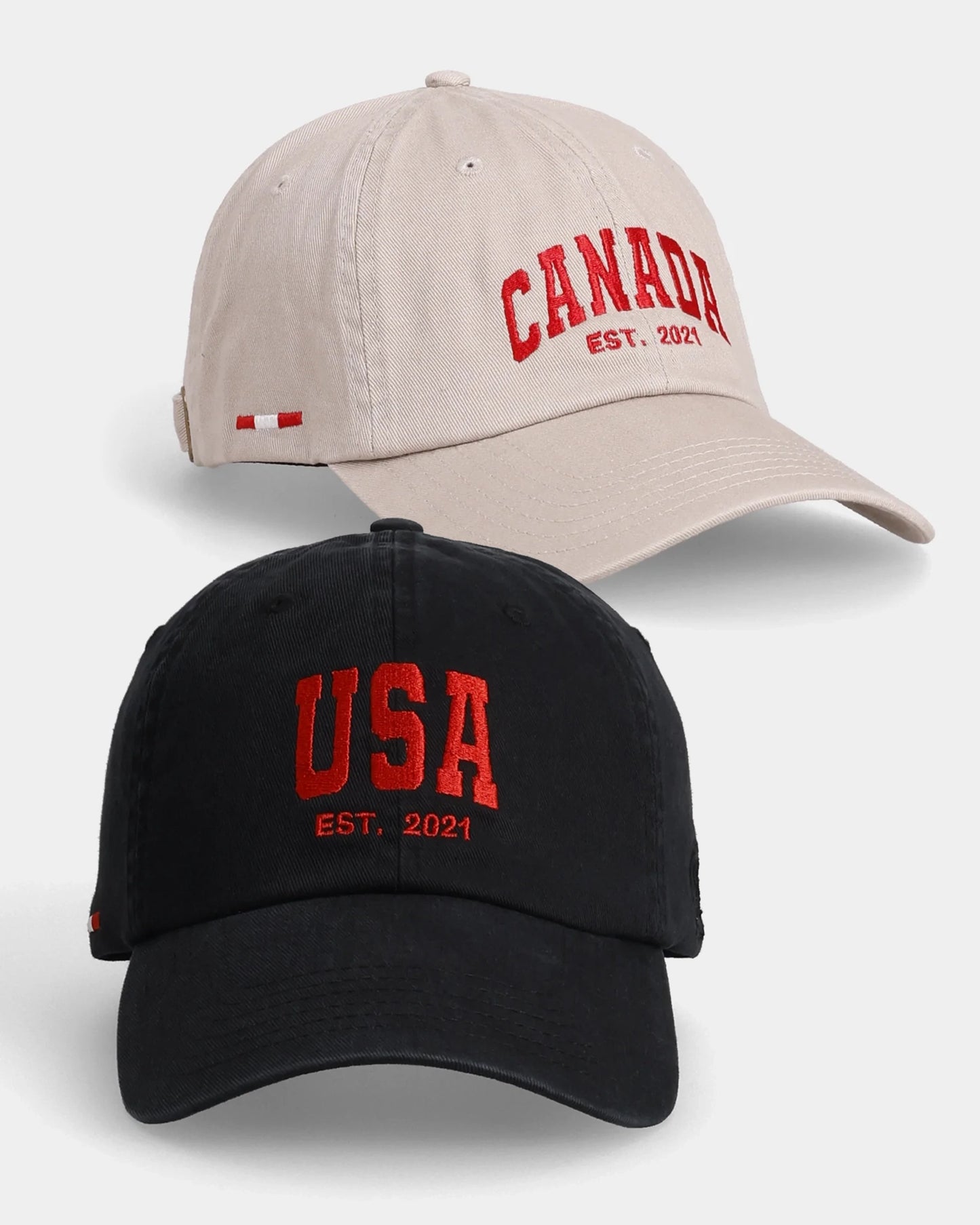 Canada + USA Dad Cap Combo (Set of 2)