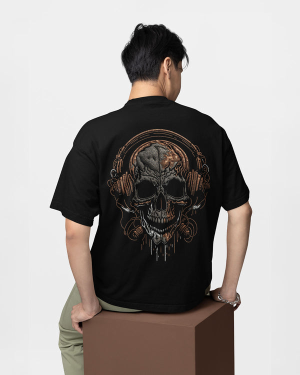 Headphone Skull Oversized T-shirt